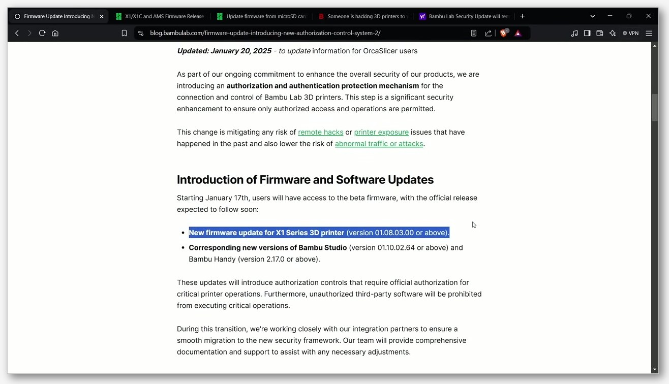 Screenshot of OrcaSlicer 2.3.x Device tab with empty discover panel and blank right pane