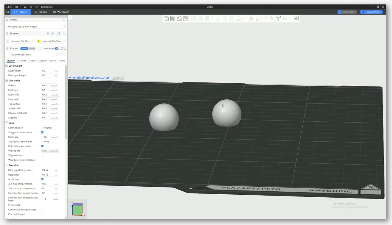 screenshot highlighting the verbatim line 'AnycubicSlicerNext is an open-source slicing software developed based on OrcaSlicer' on the ANYCUBIC-3D repo