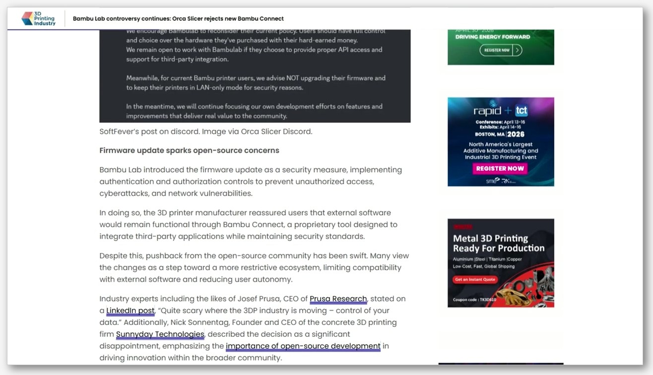 screenshot of the github.com/SoftFever/OrcaSlicer Releases page showing v2.3.2 stable from March 2026