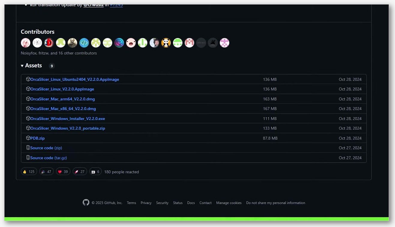Screenshot of OrcaSlicer's Help menu expanded with the Show Configuration Folder menu item highlighted